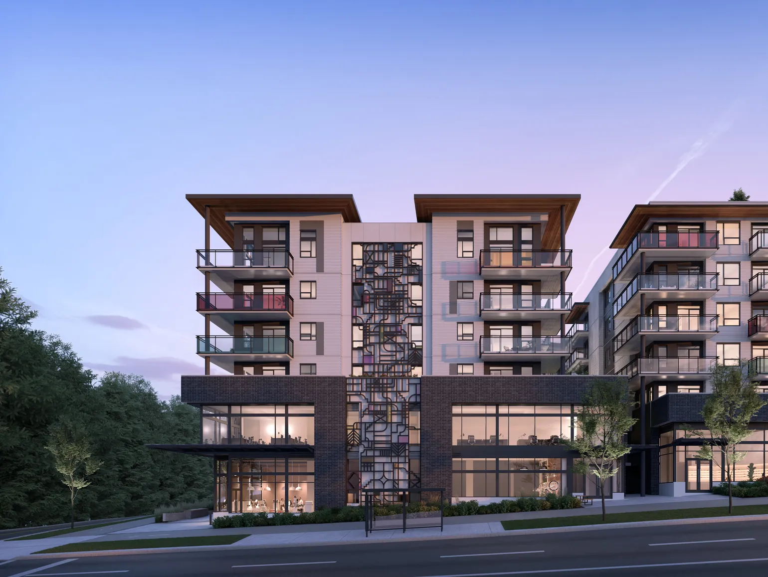 Green glass building